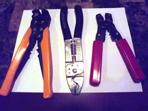 Craftsman wire stripper and other electrical tool set / cutters lot of 3