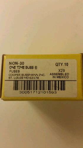 Bussman non 30 fuses 10 pack