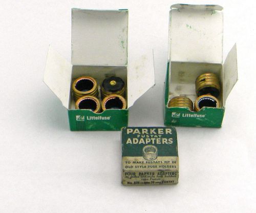 LOT OF 11 PARKER &amp; LITTELFUSE FUSTAT ADAPTER TO TAKE 15A &amp; 20A FUSTAT
