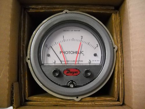 Dwyer instruments a3003 series 3000 photohelic pressure switch/gage for sale