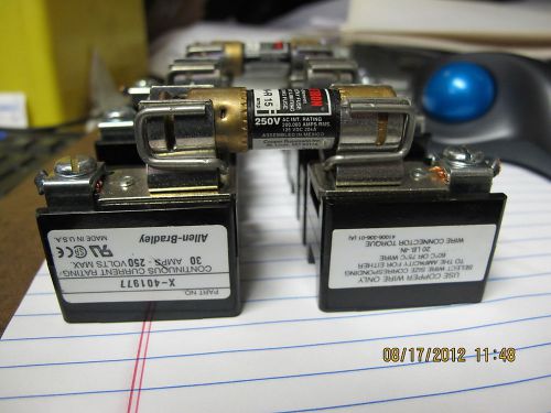 2 allen bradley x-401977 fuse blocks and  2 frn-r-15 fuses for sale