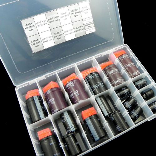 14value 18pcs SNAP Electrolytic Capacitor Assortment Box Kit (#041)