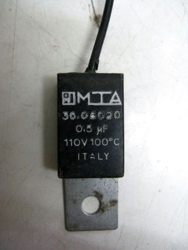 Mta italy 0.5uf 0.47uf 110v nos bypass capacitor condenser coil distributor for sale