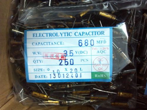 35v 680uf 35v Electrolytic Capacitor LOW ESR  250PCS