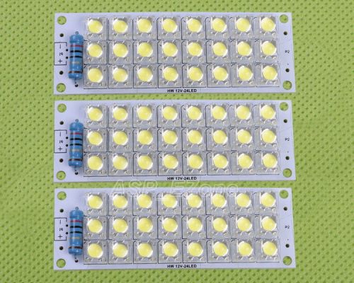 3PCS 12V White LED Panel Board 24 Piranha LED Energy Saving Panel Light