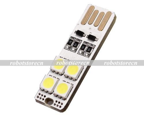 ICStation USB Light Board 5050 SMD LED Double-Sided USB Interface Pure White