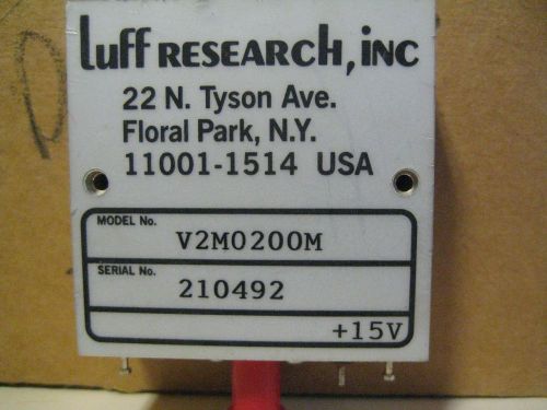 Luff Research VCO Voltage Controlled Oscillator V2M0200M **NEW**