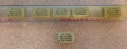 6 Pieces 100 100.000 Mhz Full Size RH Crystal Oscillators Gold Leads