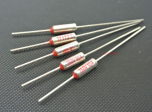 10pcs thermal cutoff ry tf 172°c 172 degc 10a 250v thermal fuse for sale