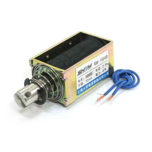 DC 12V 2.5A 87N/10mm Pull Push Type Two Wired Solenoid Electromagnet 1564B