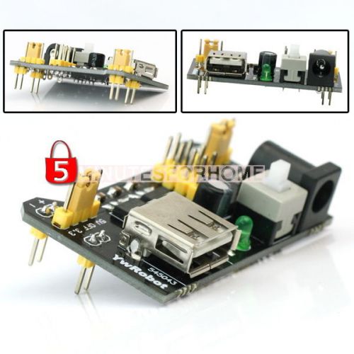 Breadboard 3.3v 5v power supply module mb102 for solderless bread board projects for sale