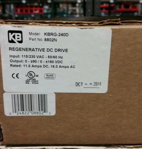 Kb regenerative drive model kbrg-2400 dc drive &#034;brand new&#034; retails $625 for sale