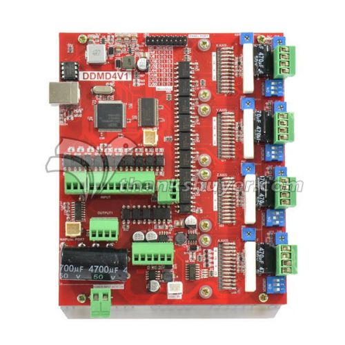 Latest CNC USB MACH3 200KHz 4-Axis Stepper Motor Controller Driver Board