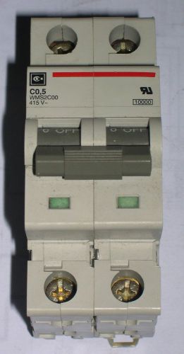 Eaton cutler hammer 0.5a circuit breaker, wms2c00, qty of 2 for sale
