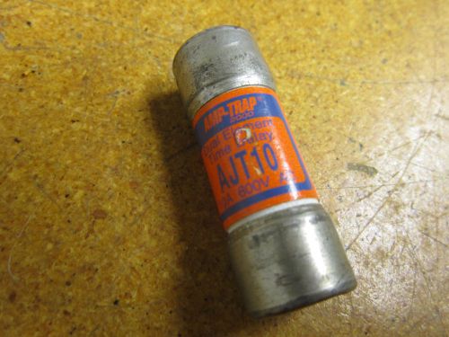 Amp-trap ajt10 dual element time delay fuse 10a 600vac for sale