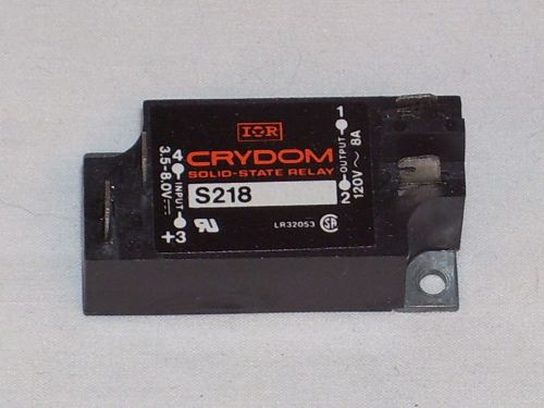 Crydom Solid State Relay - S218 - 3.5-8VDC Crtrl, 20-280VAC Out @ 8A. New In Box