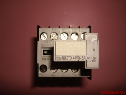 Siemens 3tf2001-0fb4 contactor motor control starter - 24vdc 16a 3 phase for sale