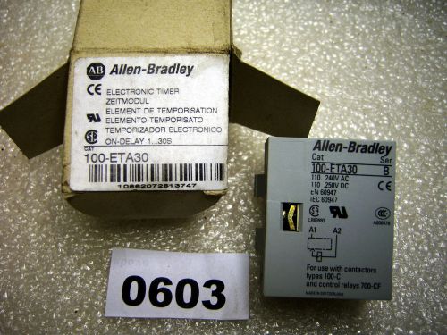 (0603) Allen Bradley 100-ETA30 Timing Module On Delay
