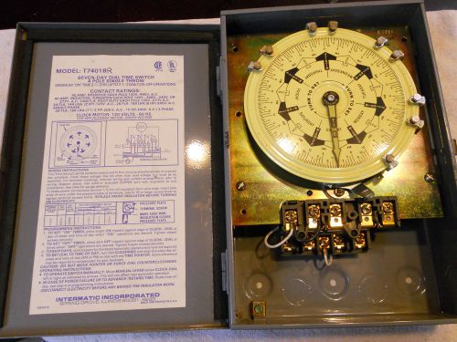 Intermatic 7 day dial time control  4 pole single throw 40 amp 120 volt switch