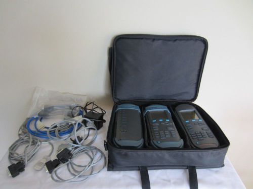 Pair of Wavetek Lantek Pro XL 100MHz LAN Cable Tester Certifier Case &amp; Cables
