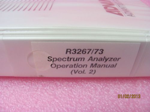 ADVANTEST R3267/73 Spectrum Analyzer - Operation Manual Volume 2