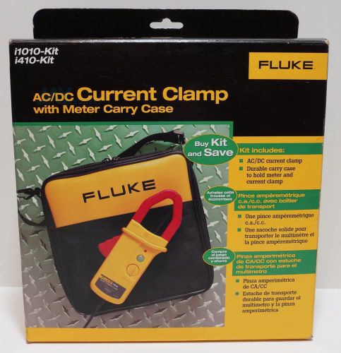 Fluke ac/dc current clamp with meter carry case i410-kit 2097005 for sale
