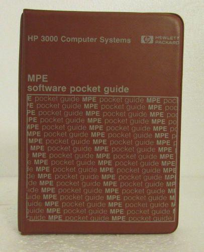 HP 3000 MPE SOFTWARE POCKET GUIDE 30000-90049