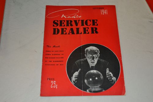 Vintage Rare 1941 Radio Service Dealer Magazine Sept.  Manual Tube Tester Equip