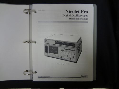 Nicolet ProSeries Oscilloscope. Operation Manual