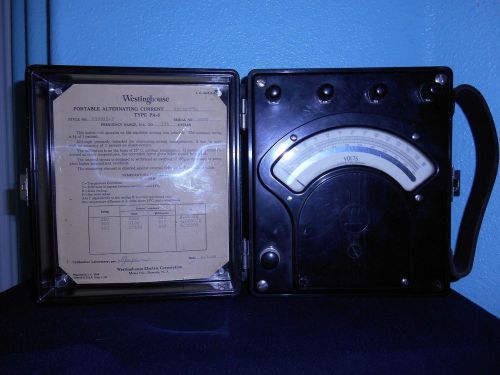 Mid - century modern 1956 westinghouse portable alternating current voltmeter for sale