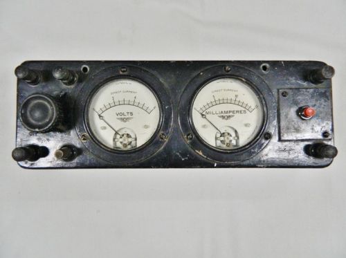 Volts &amp; Milliamperes Gauge by Jewell Electrical Instruments Co. Pattern No. 54