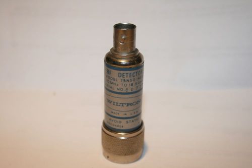 Wiltron 75N50 10MHz  to 18.5GHz Detector