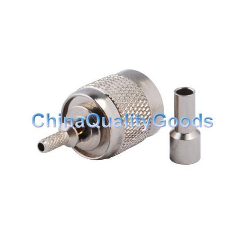 RP-TNC Crimp Male (Female Pin) connector for LMR100 RG316 RG174 cable nickel