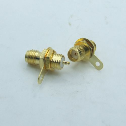 50PCS SMA female Sockets front Panel mount connector Tail solder RF adapters