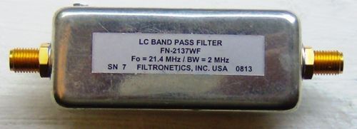 Filtronetics FN-2137WF Bandpass Filter – NWOP - FREE SHIP