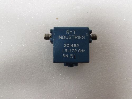 RYT Industries RF Microwave Isolator 201462 1.3 -1.72 GHz SMA F FEMALE