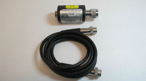 Boonton 41-4E Power Sensor.  100KHz to 18GHz,  -60 to +10dBm. W/Cable.  Good. A