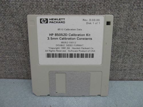 HP AGILENT 85052-10012 85052D CALIBRATION KIT 3.5MM CALIBRATION CONSTANTS 8510