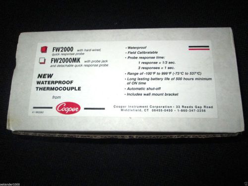 Fw2000-3 cooper atkins waterproof thermocouple for sale