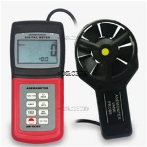 Digital anemometer wind speed °c air flow am4836v new meter tester for sale