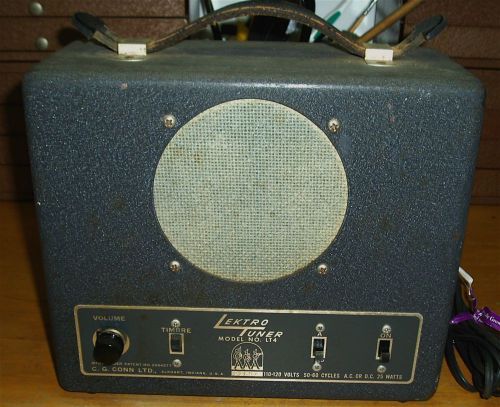 Vintage c. g. conn lektro tuner model lt4 tube amp guitar tuner for sale