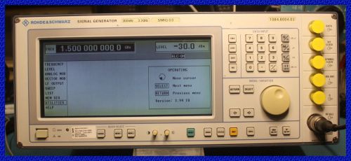Rohde &amp; Schwarz SMIQ-03 Signal Generator / 300 kHz - 3.3 GHz / No Errors!
