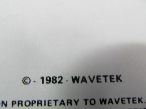 WAVETEK 1083/1084 Sweep Generator Operations Manual c1982