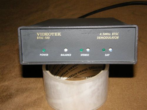 Videotek BTSC-100 4.5 Mhz Stereo TV demodulator Composite input SAP output