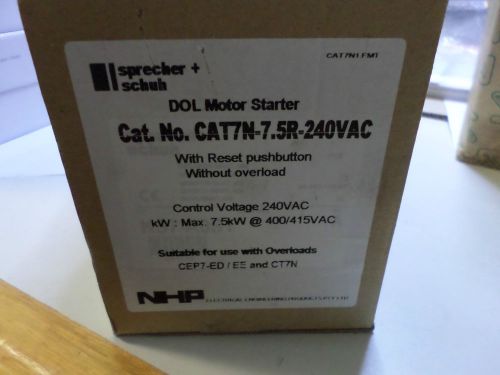 Nhp dol starter - cat7n-7.5r-240vac - 7.5kw@415vac - 240ac coils w/overload for sale