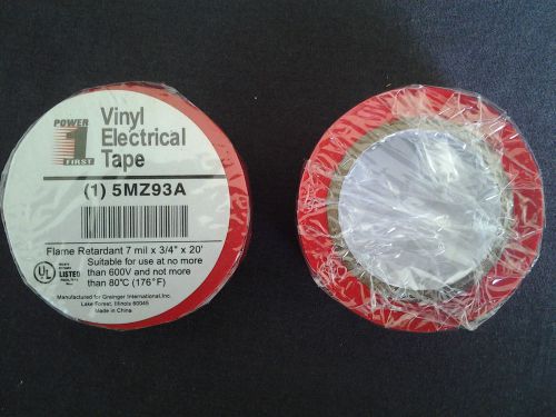 3/4&#034; RED ELECTRICAL TAPE...20FT...,  FLAME RETARDANT/LONG LASTING!