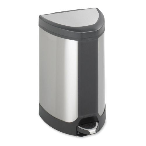 Safco 9686SS Step-On Receptacle 7 Gal 14inx14inx21in Stainless