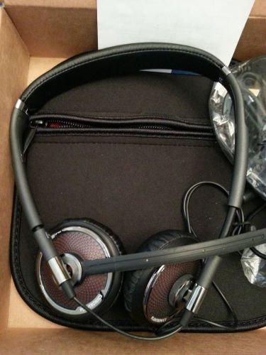 New: plantronics blackwire c420-m black headsets for sale