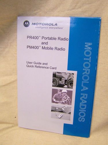 NEW Motorola PR400 / PM400 User Guide CD &amp; Quick Reference Card HKLN4219A