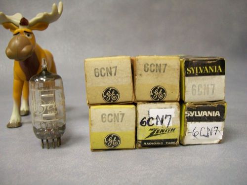 6CN7 Vacuum Tubes Various Brands General Electric Sylvania Zenith  Lot of 6